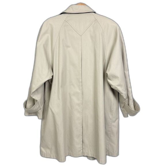Vintage London Fog Beige Trench Coat Women 10 R Made in Korea Classic 80s - Picture 3 of 8